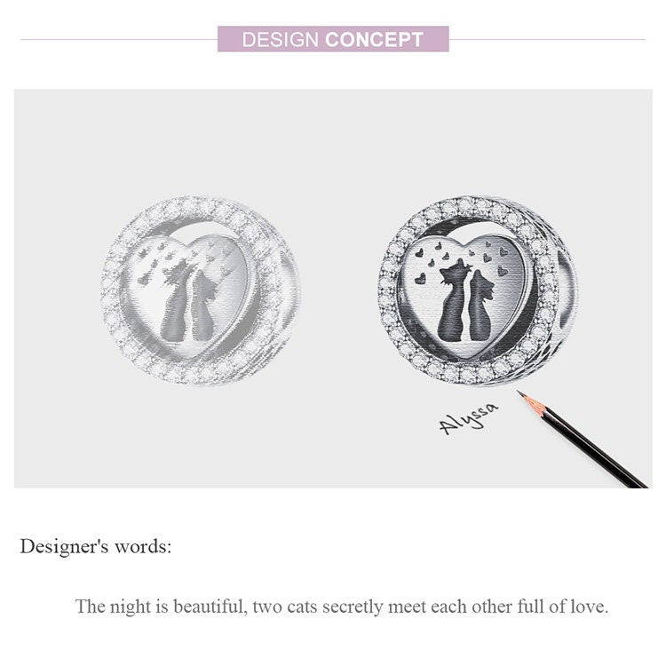 Cats in Love Charm
