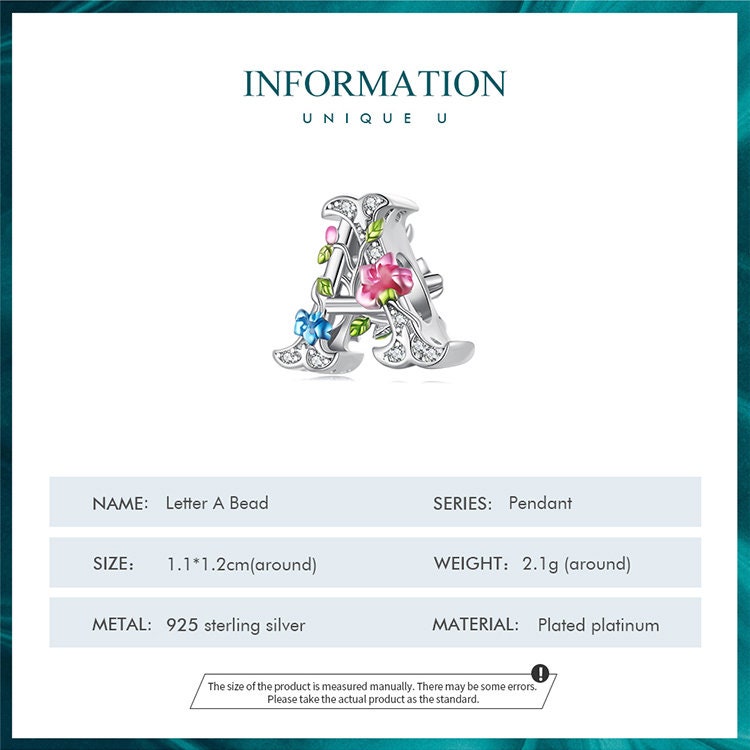 Letter A Bead Charm