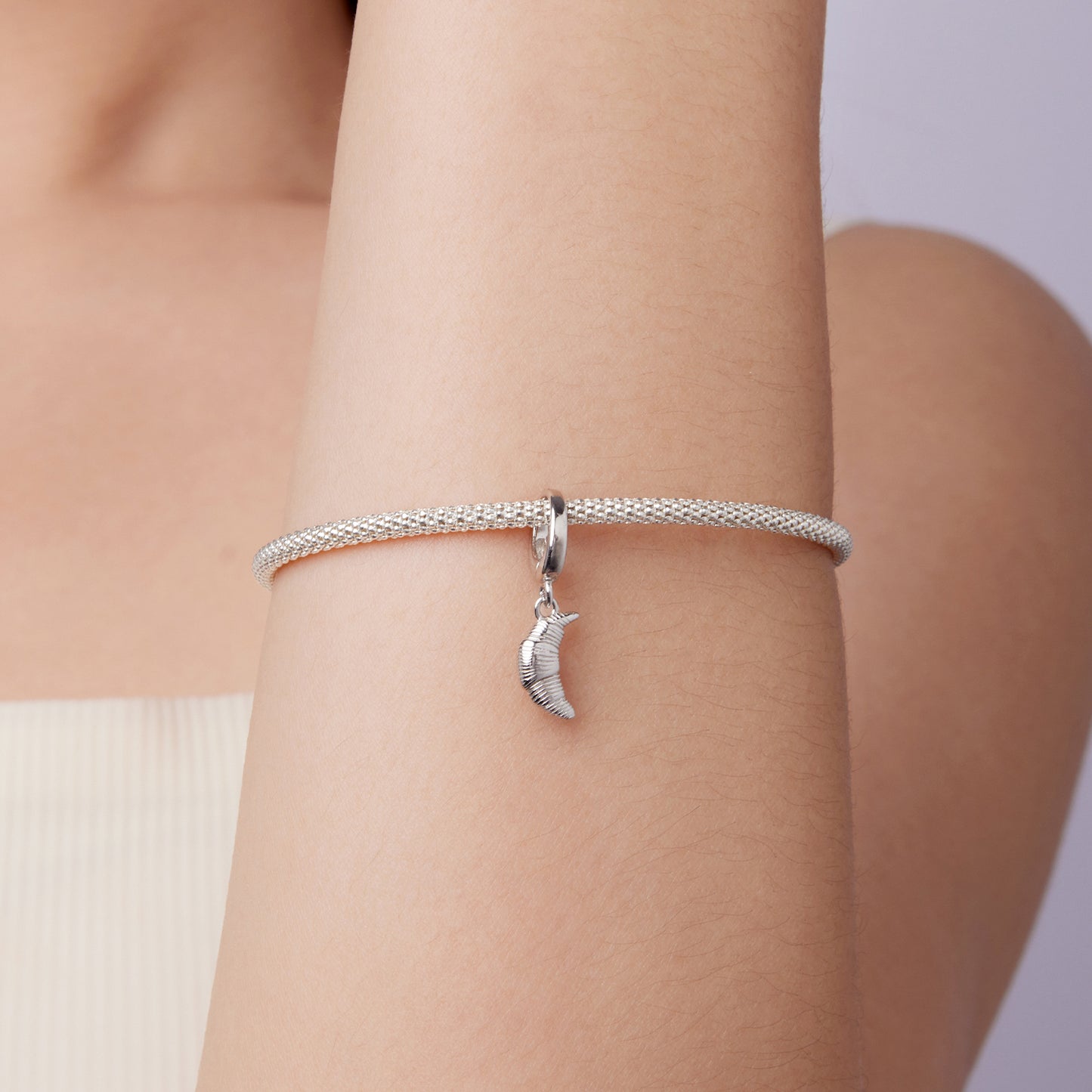 Croissant Clasp Pendant Charm