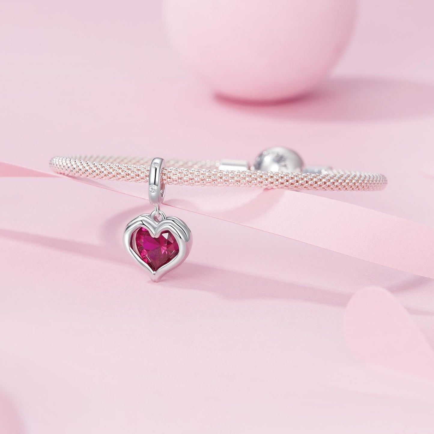 Holding Love Heart Charm