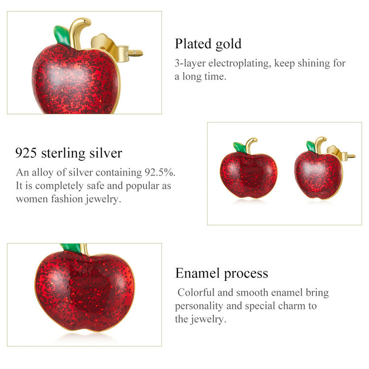 Holiday Apple Earrings