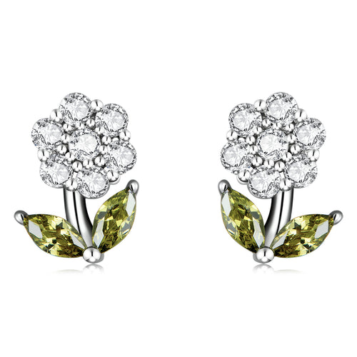 Delicate Flower Stud Earrings