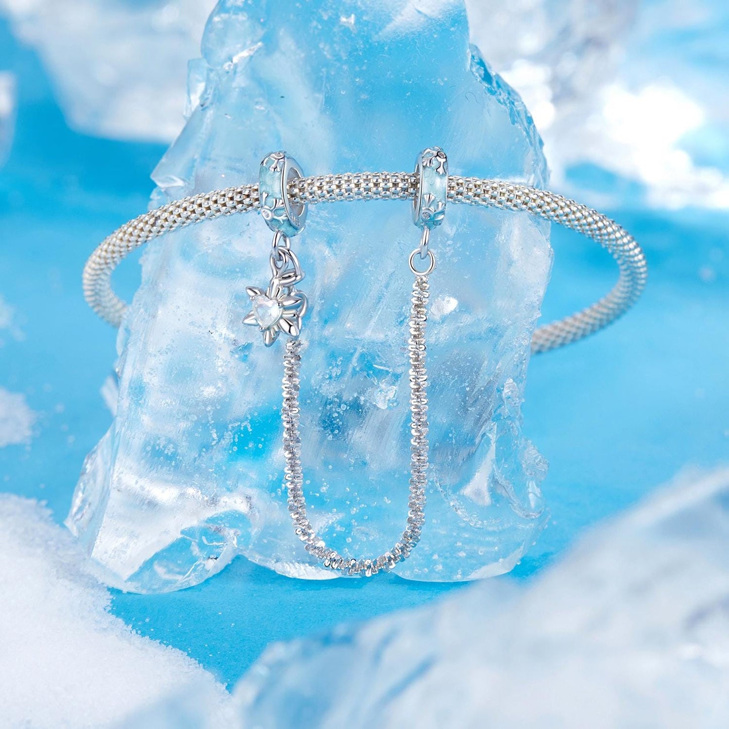 Ice Crystal Silicone Safety Chain Charm