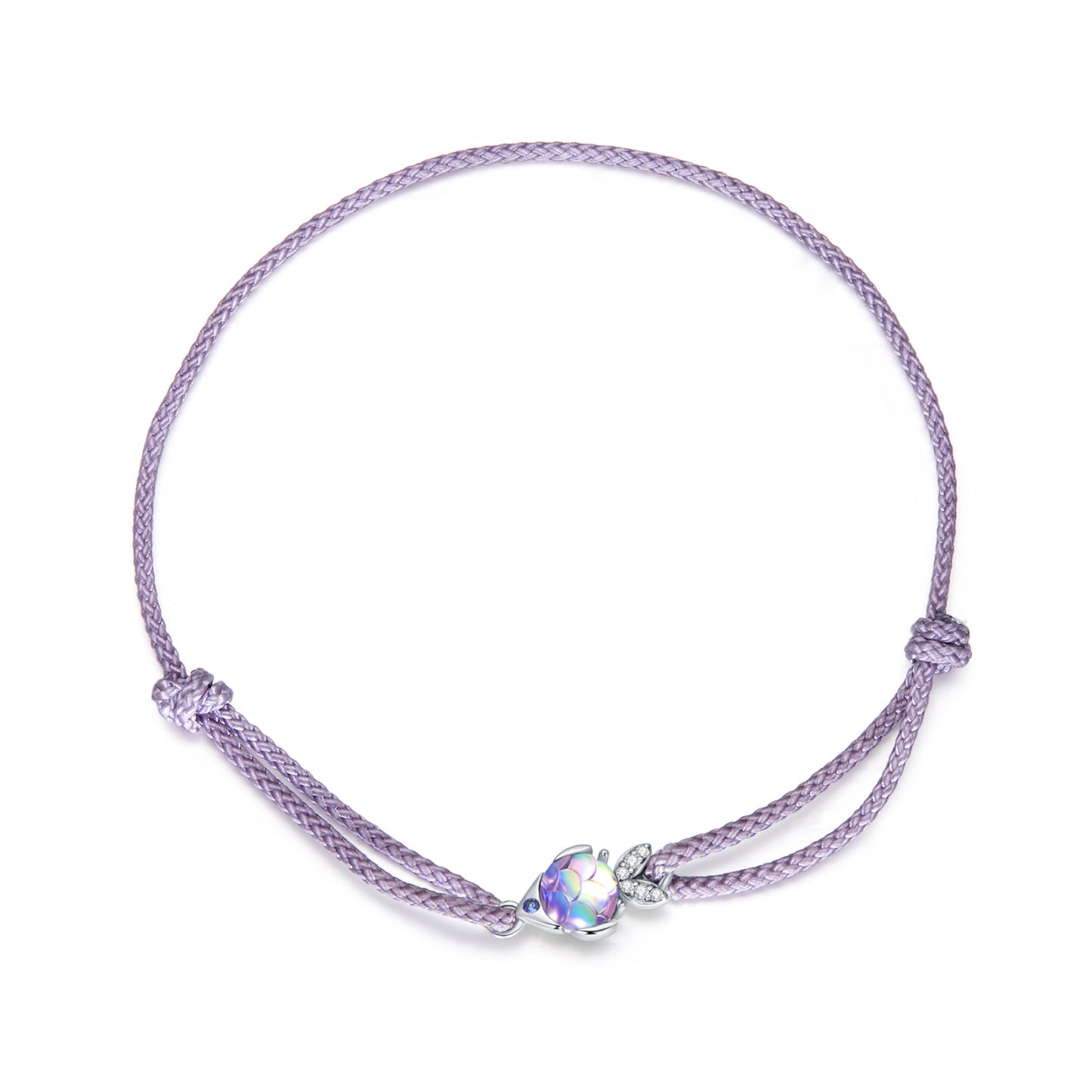 Playful Fish Purple Woven Bracelet