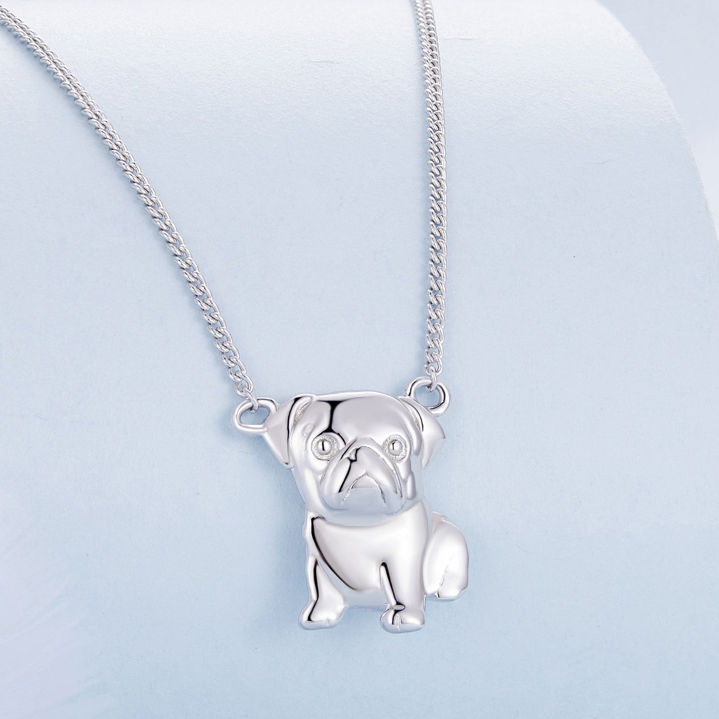 Pug Dog Charm Necklace