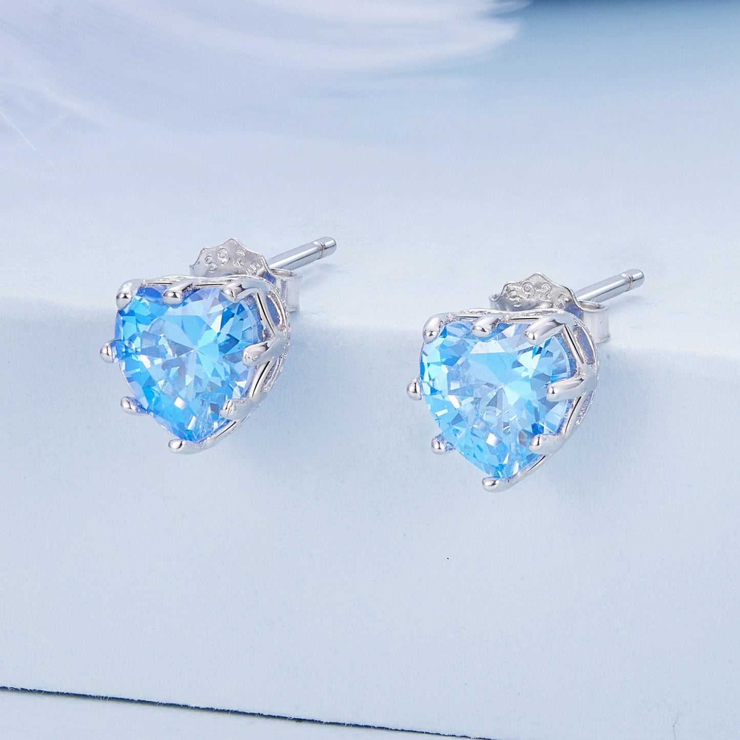 March Birthstone Stud Earrings