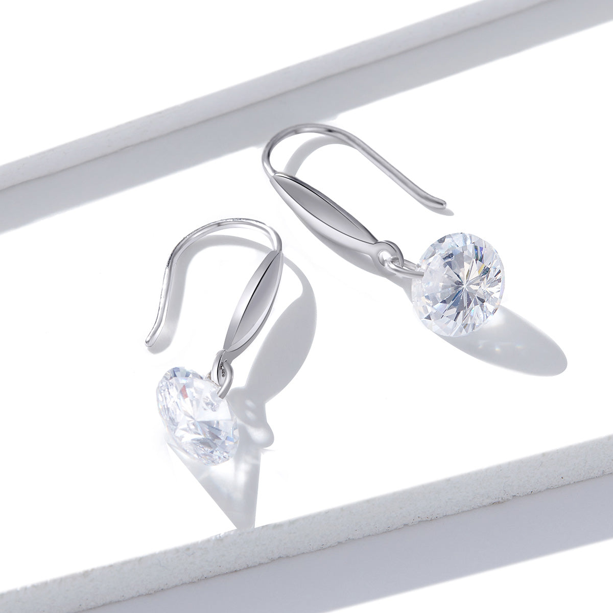 Single Zircon Stud Earrings