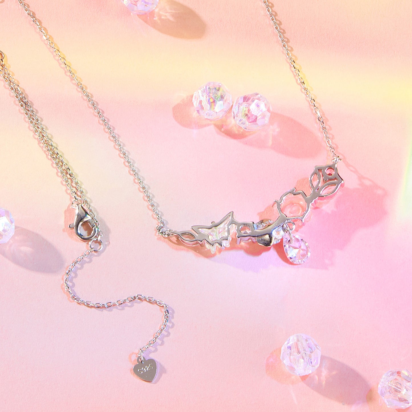 Dream Butterfly Floral Necklace