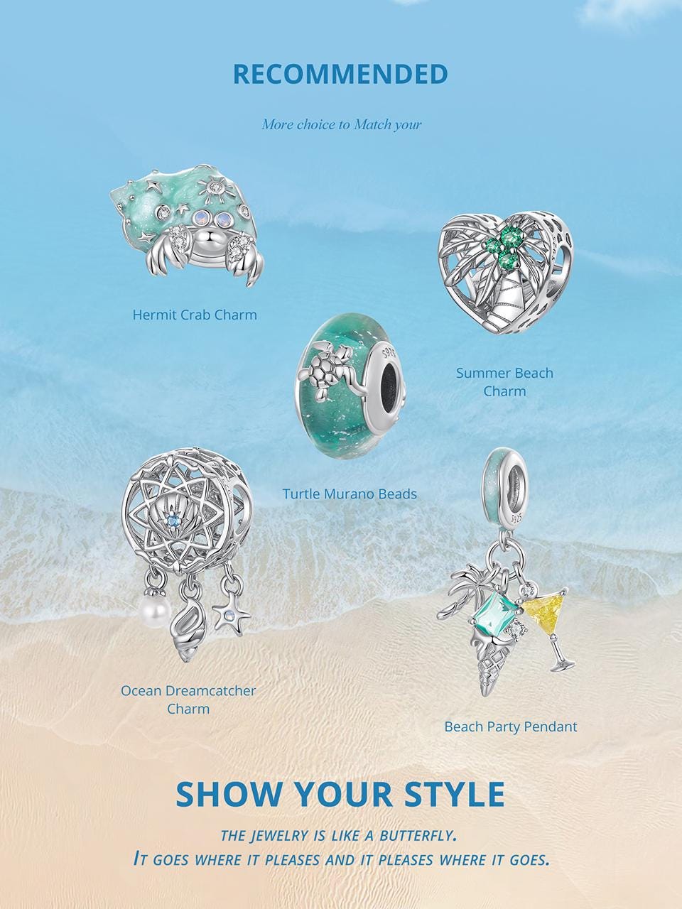 Beach Party Pendant Charm