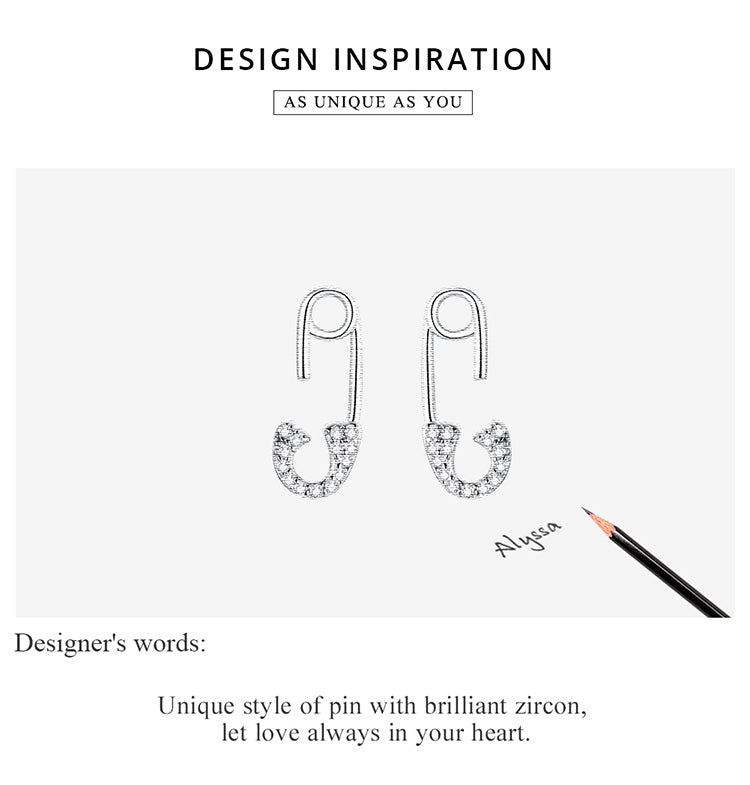 Love Pin Stud Earrings