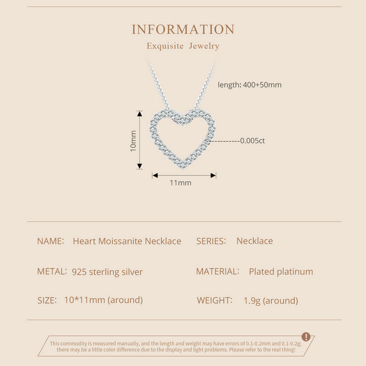 Heart-Shaped Moissanite Necklace
