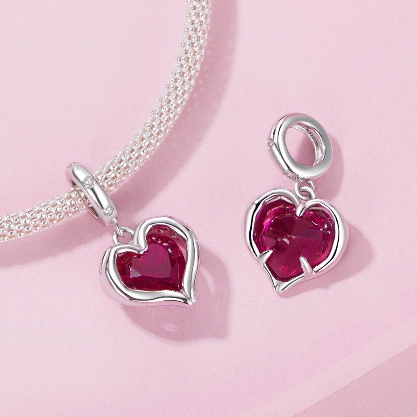 Holding Love Heart Charm
