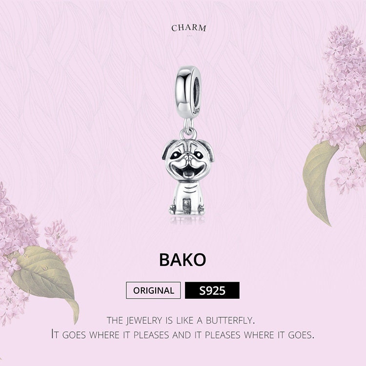 Pug Pendant Charm