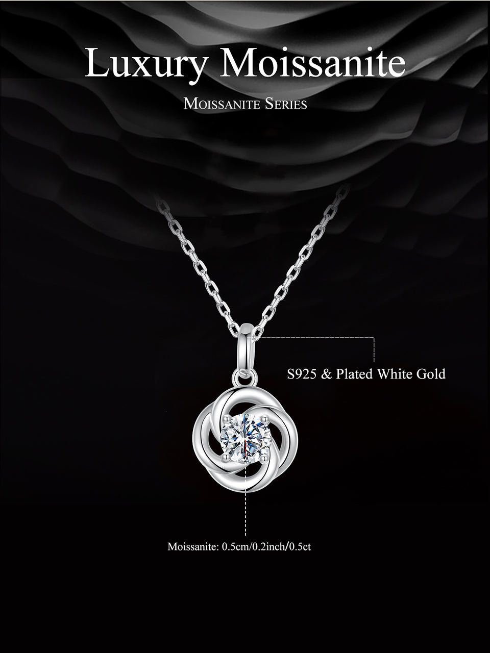 Clover Moissanite Necklace