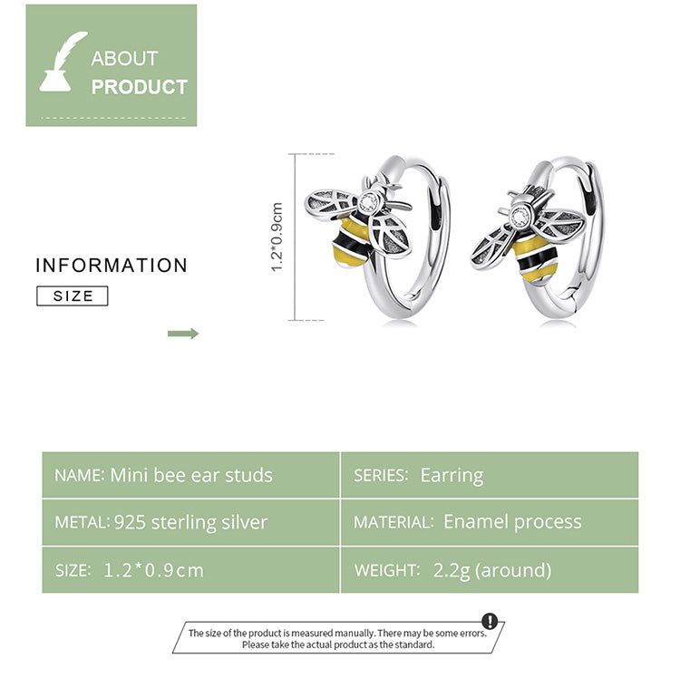 Mini Bee Stud Earrings
