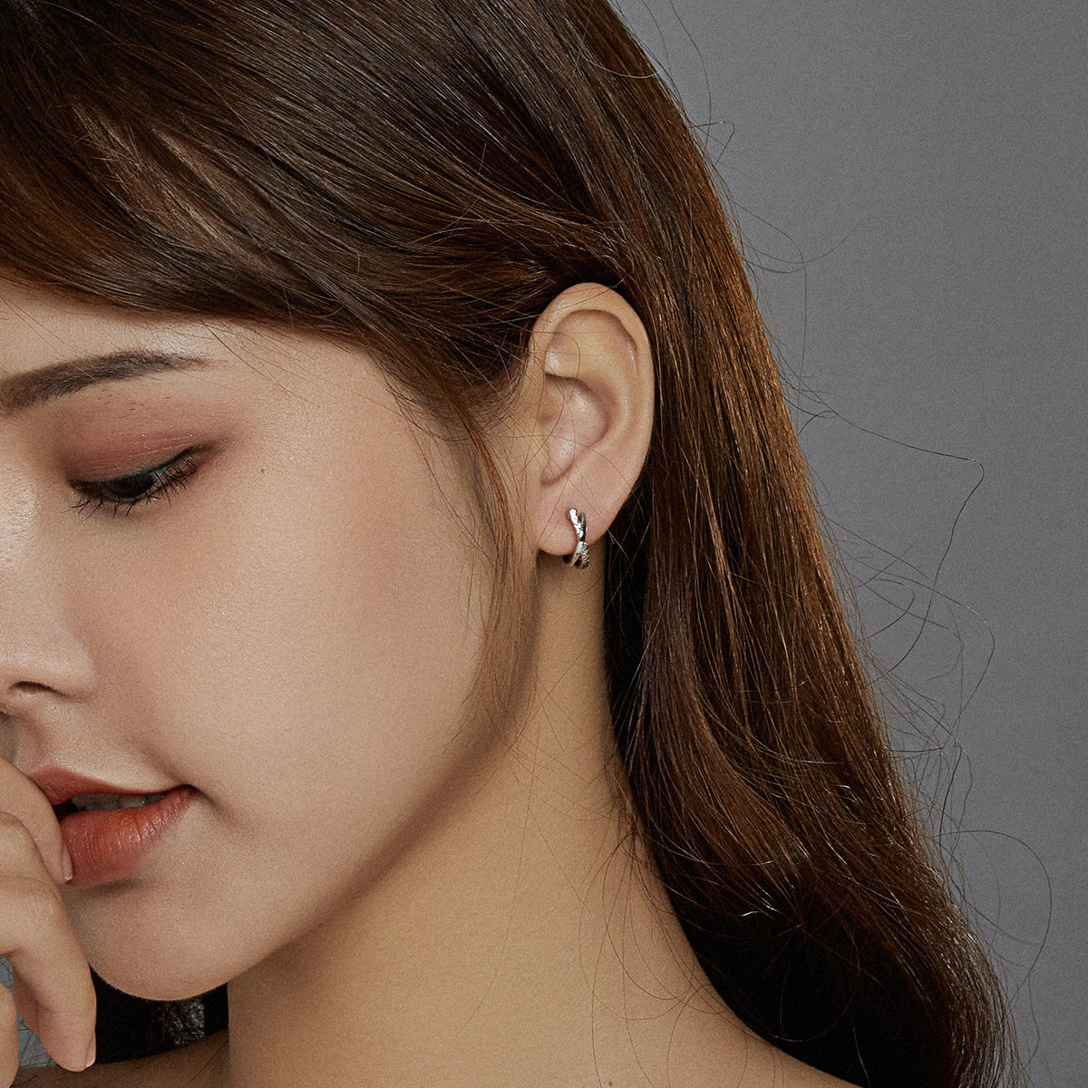 Leather Texture Stud Earrings