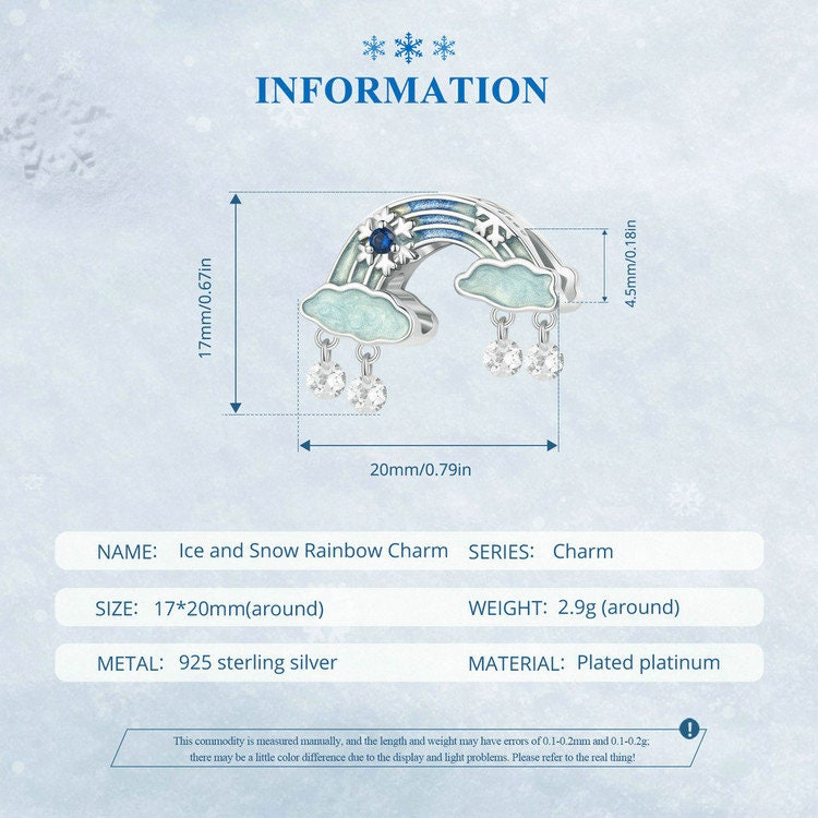 Ice and Snow Rainbow Charm