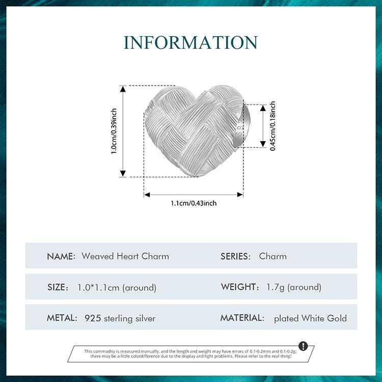 Weaved Heart Charm