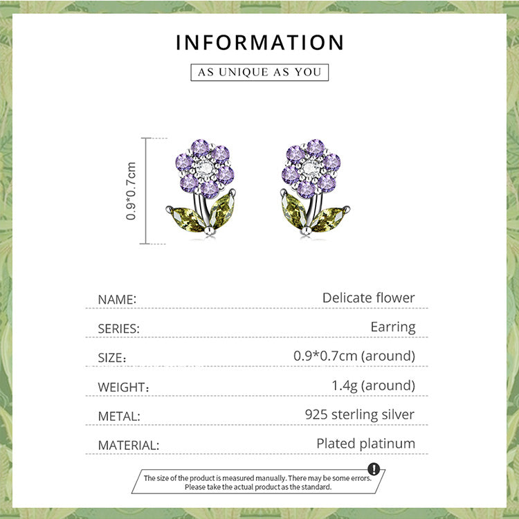 Delicate Flower Stud Earrings