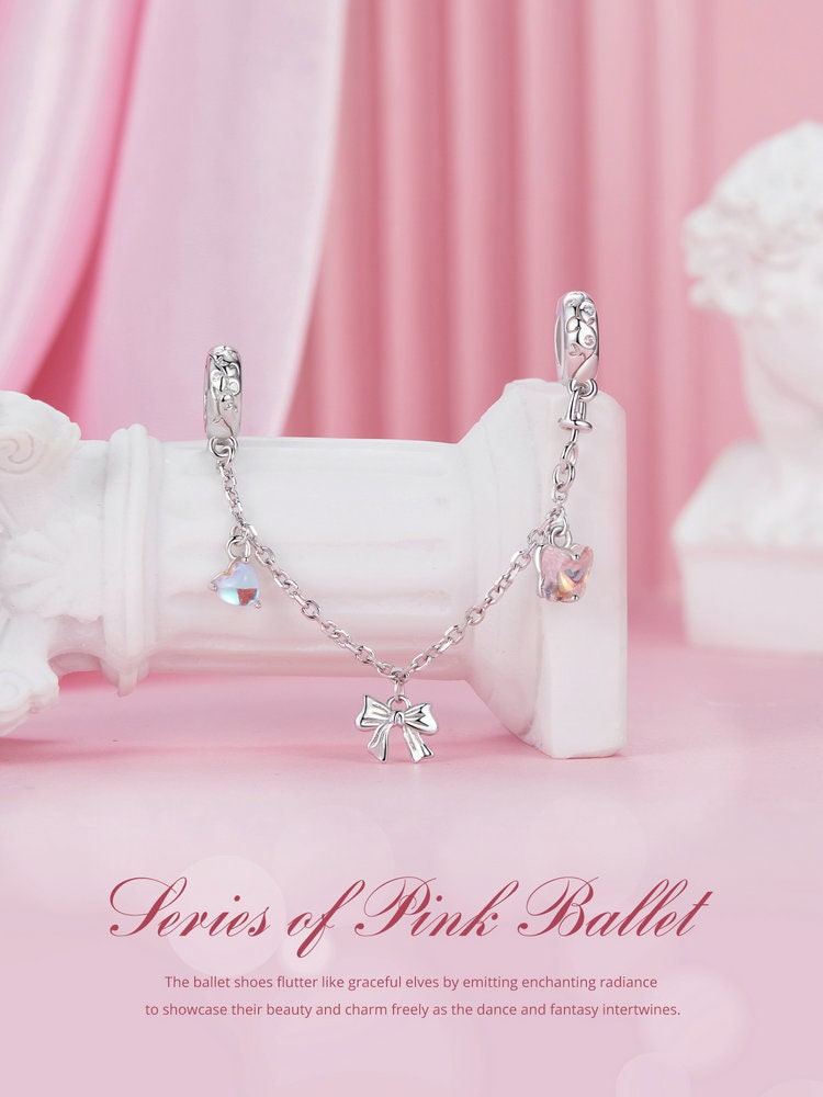 Ballet Bow Safety Chain Charm
