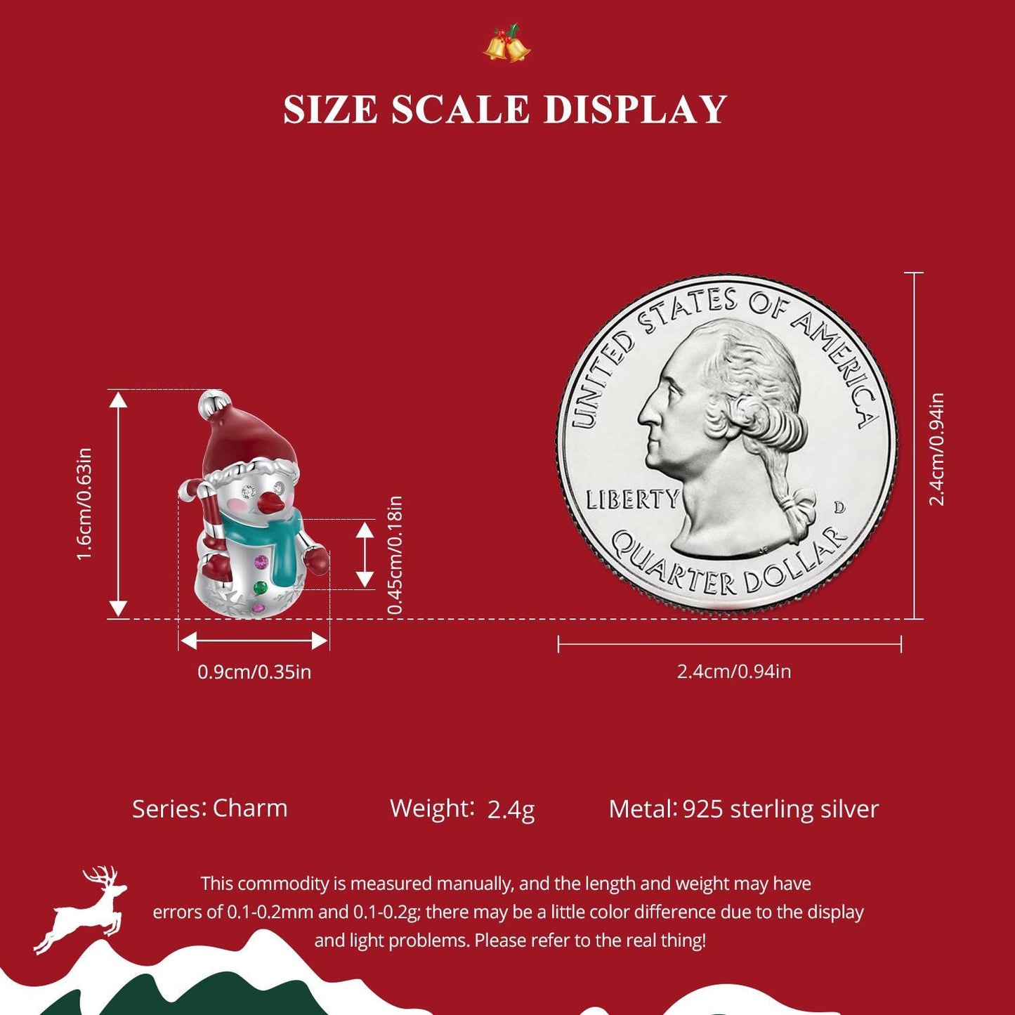 Christmas Snowman Charm