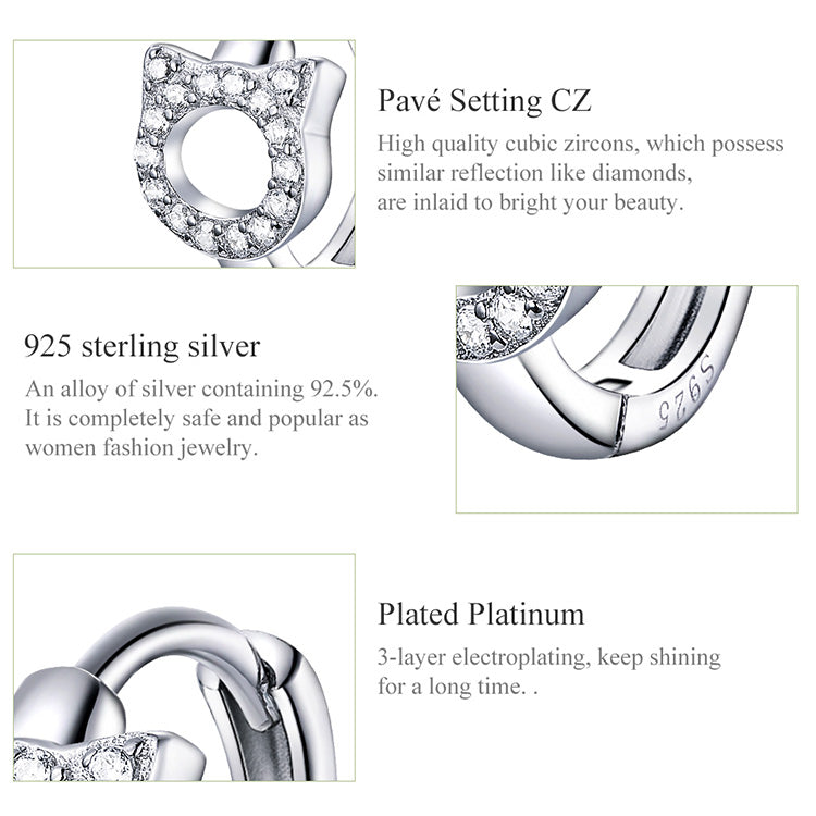 Compact Feline-Inspired Clip-On Earrings