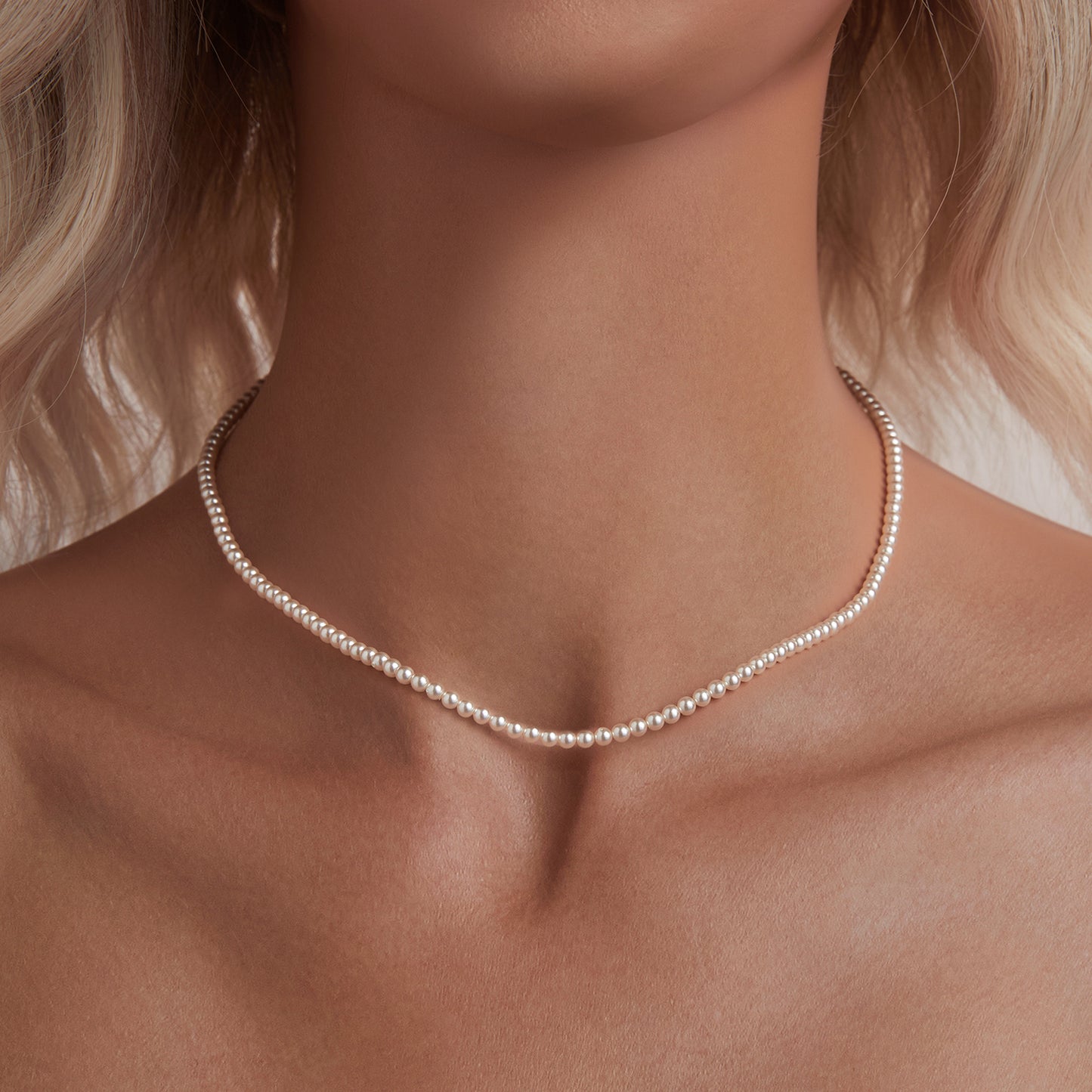 White Simulated Pearl Necklace