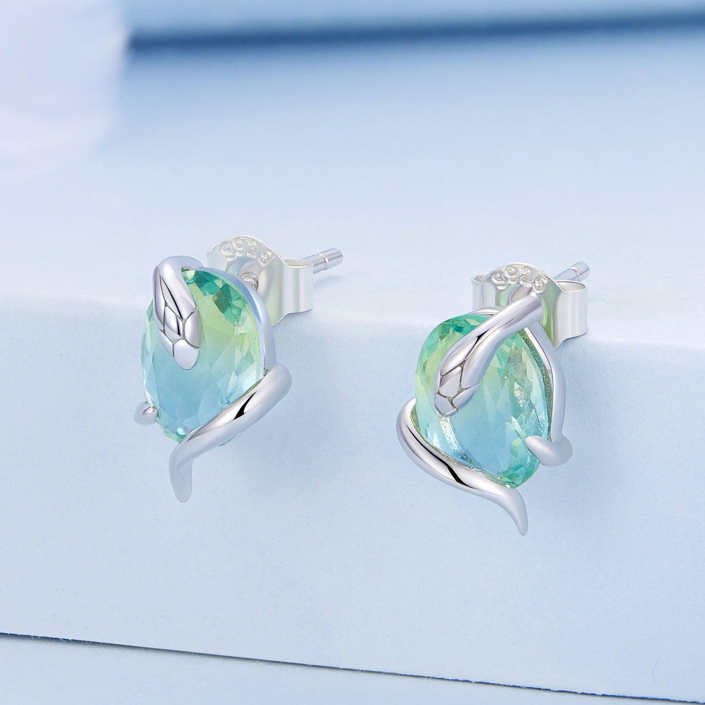 Compact Snake Stud Earrings