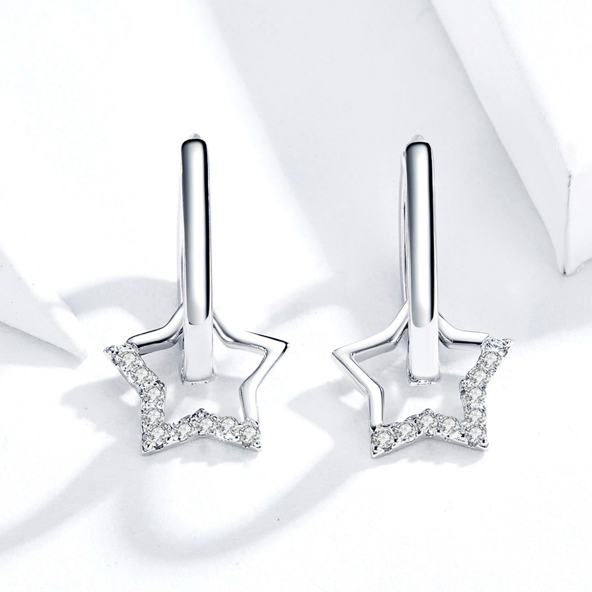 Pentagon Star Clip-On Earrings