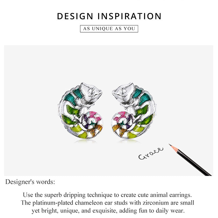 Chameleon Stud Earrings
