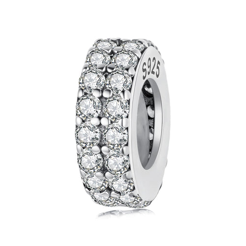 Double-Layer Sparkling Silicone Spacer Beads Charm