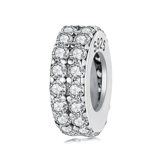 Double-Layer Sparkling Silicone Spacer Beads Charm