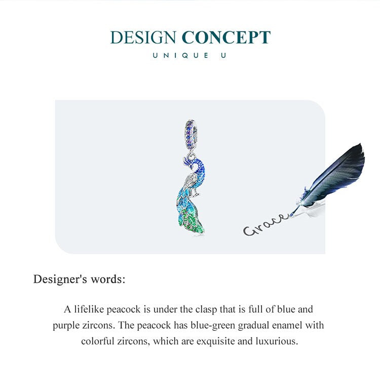 Peacock Pendant Charm