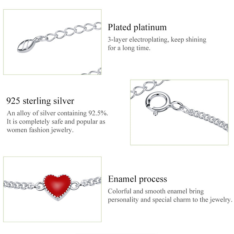 Simple Heart Charm Bracelet