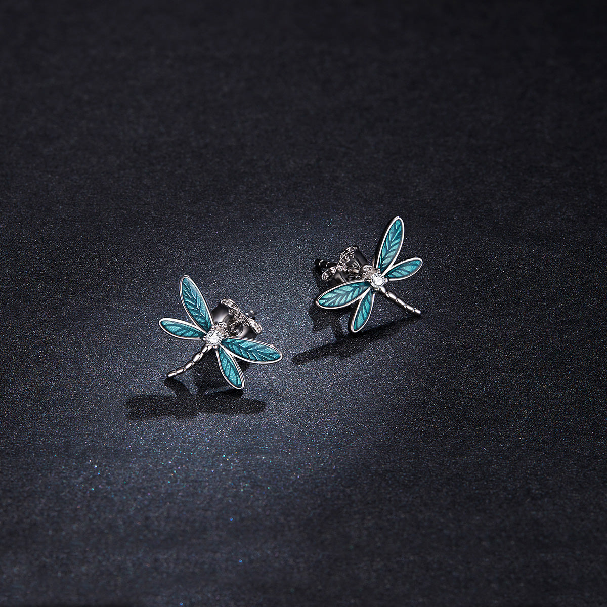 Compact Dragonfly Hoop Earrings
