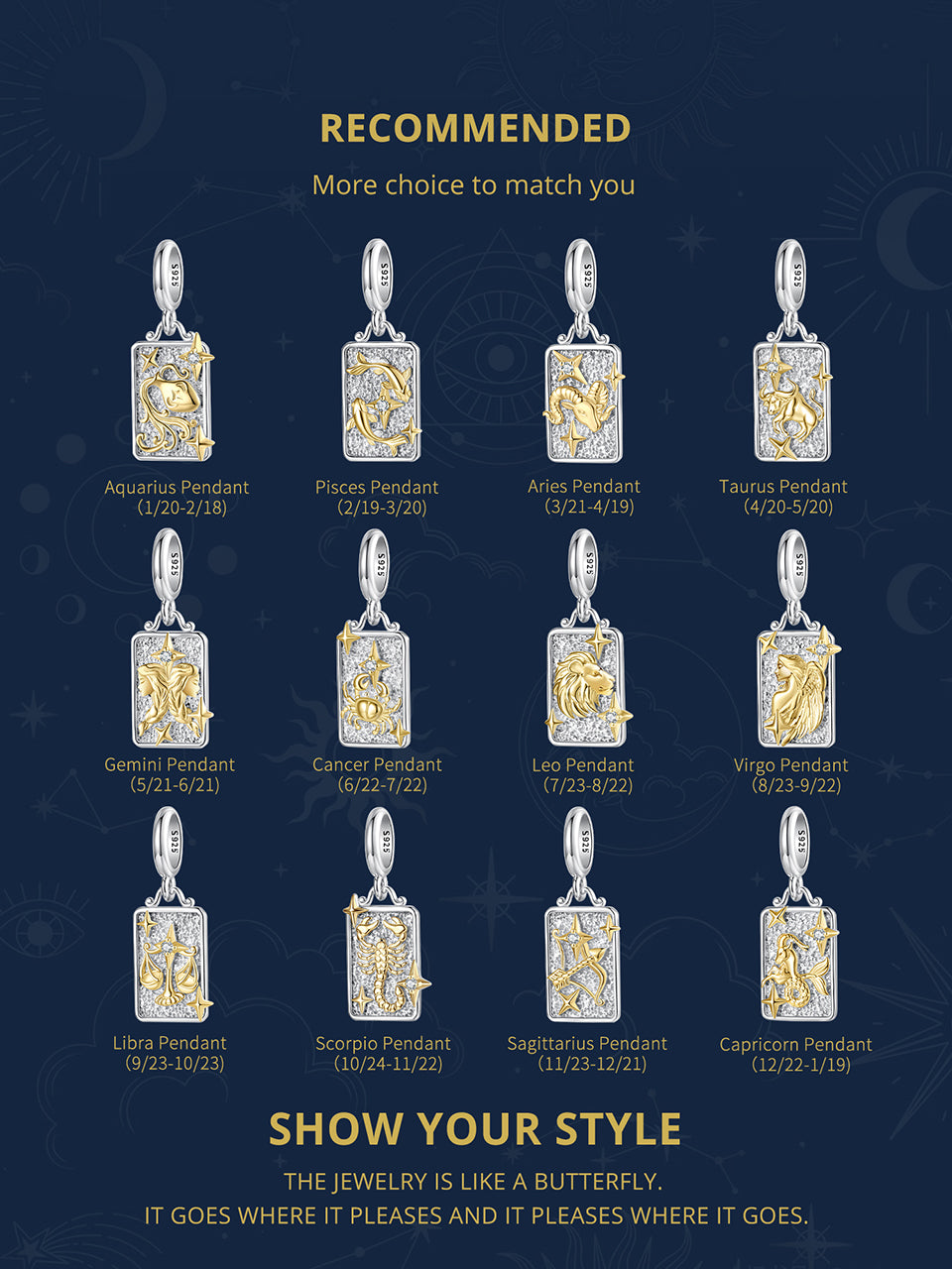 Constellation Pendant Charm Collection