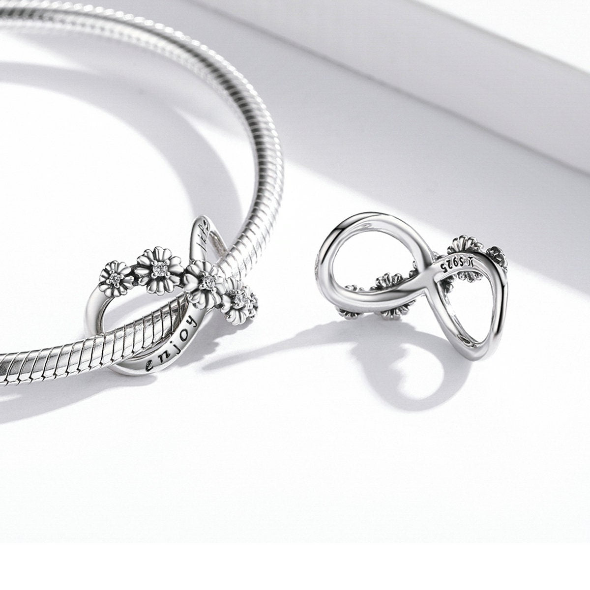 Infinity Flowers Charm