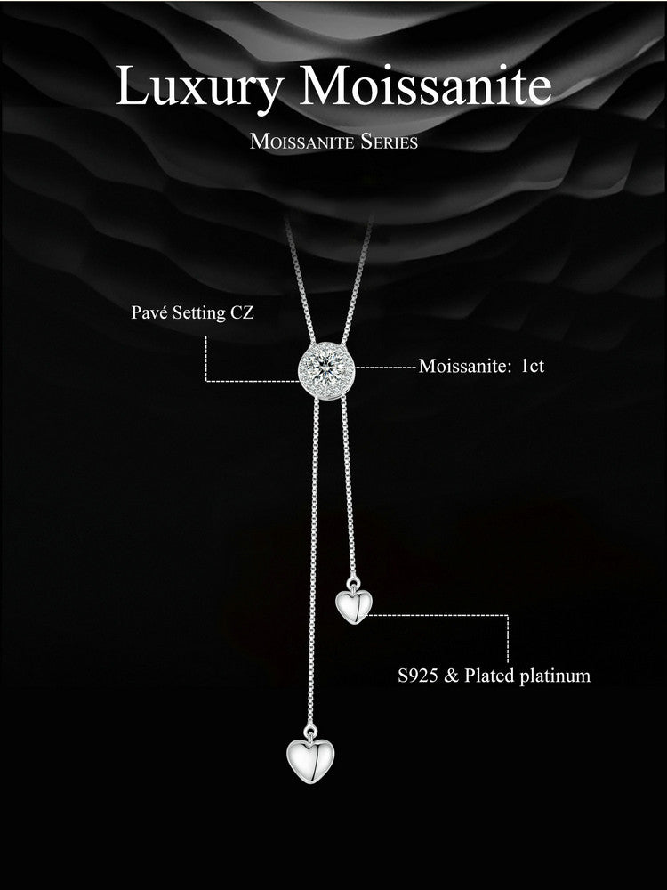 Sparkling Tassel Moissanite Necklace