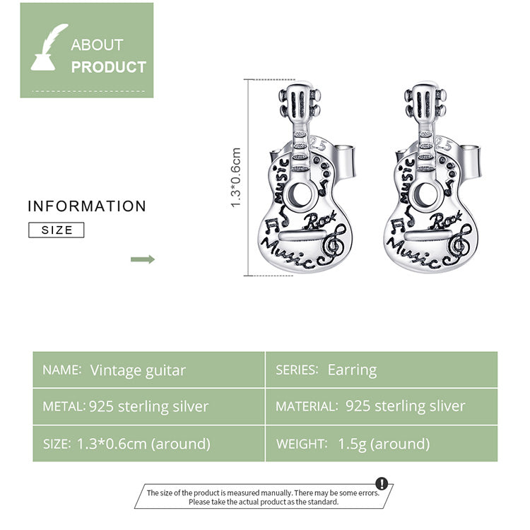 Vintage Guitar Earrings