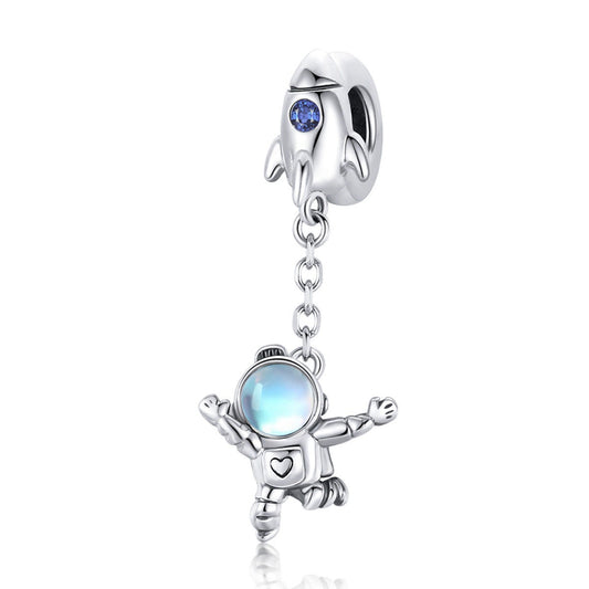 Spaceship Astronaut Charm