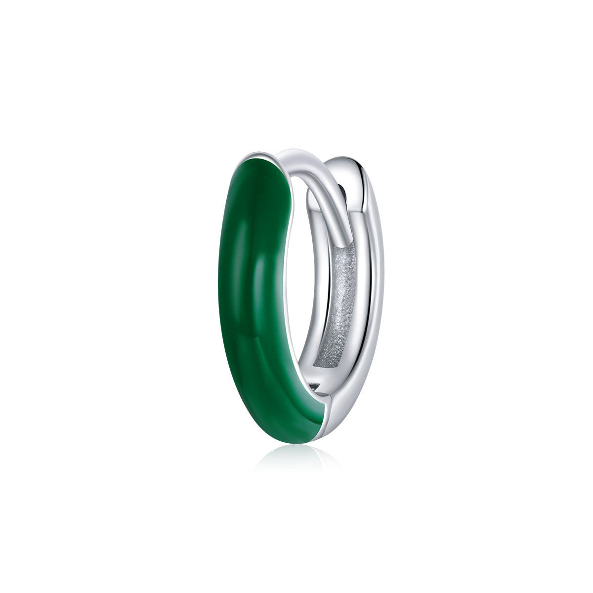 Dual-Tone Clip-On Earrings-Green