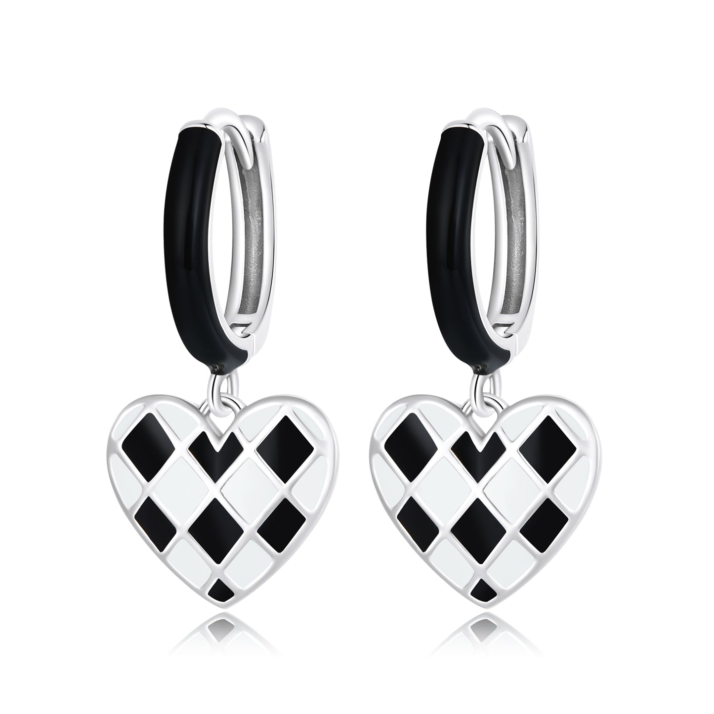 Heart Diamond Clip Earrings
