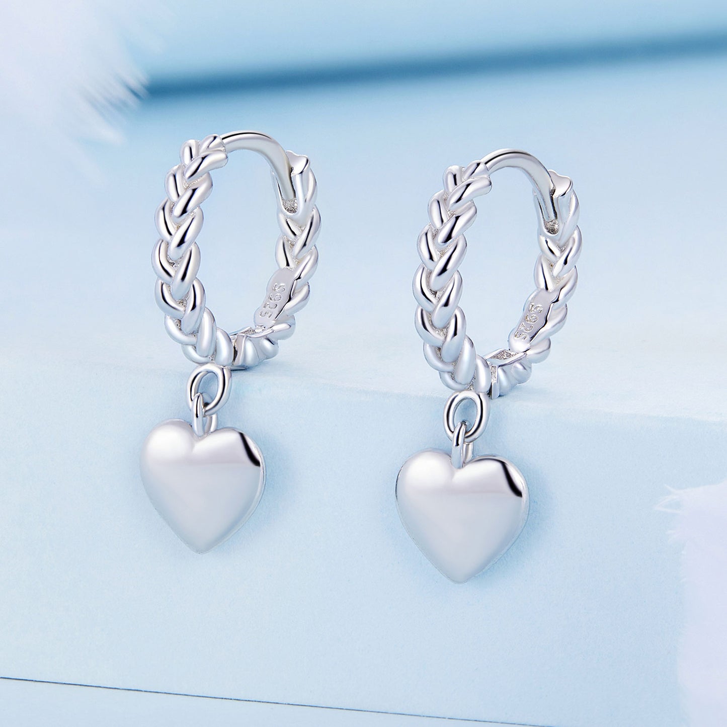 Twisted Heart Clip-On Earrings