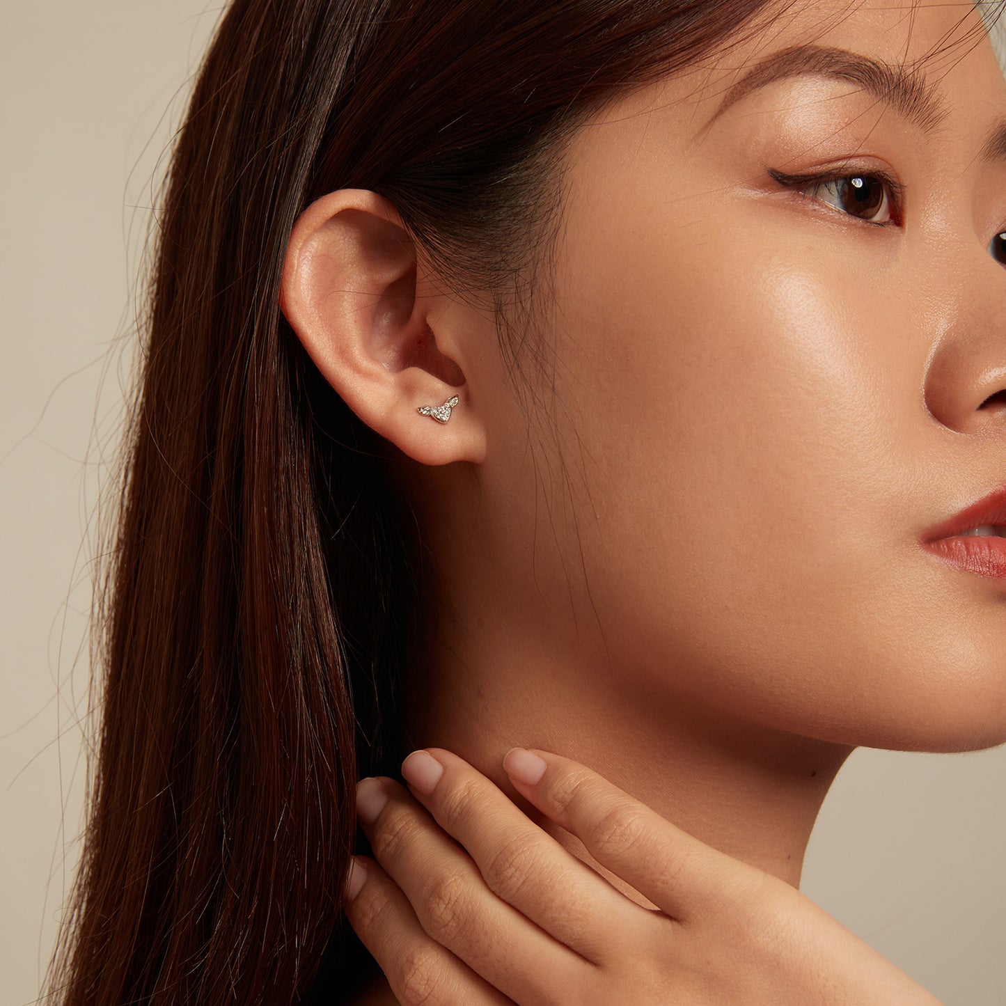 Heart Wing Stud Earrings