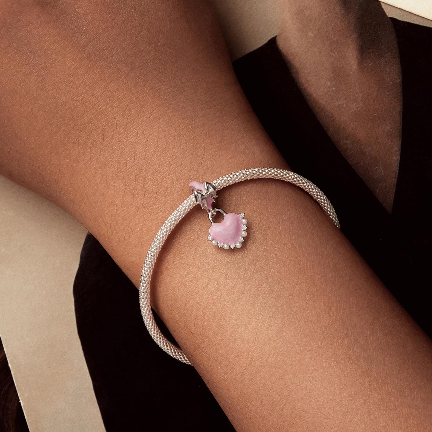 Heart Bow-knot Pendant Charm