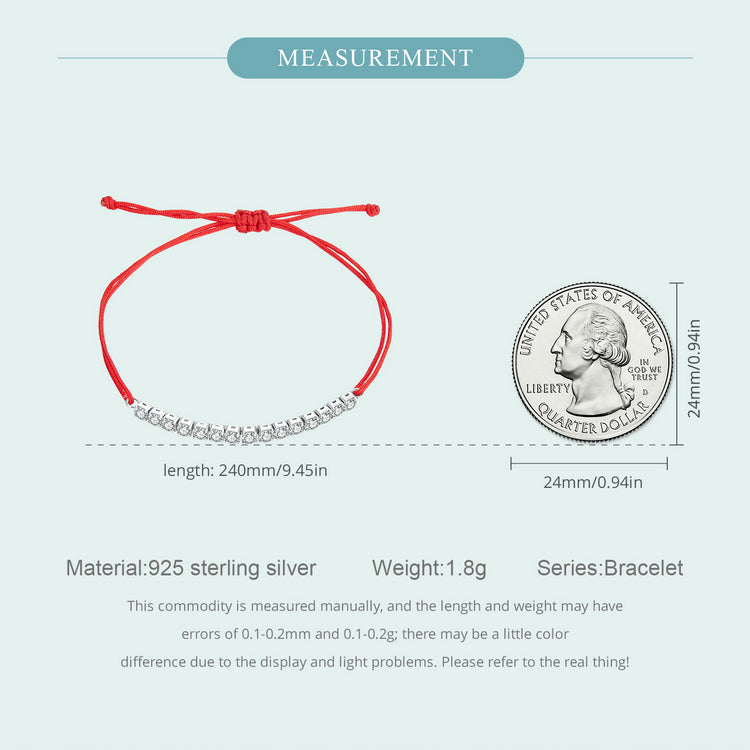 Red Cord Woven Bracelet