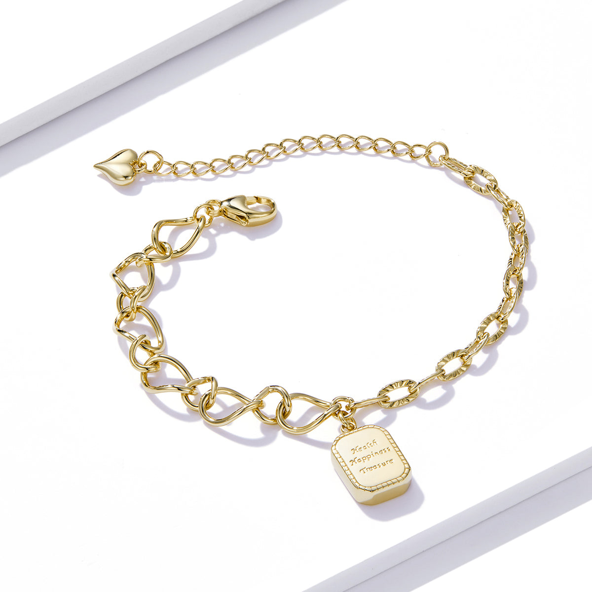 Asymmetrical Geometric Chain Bracelet