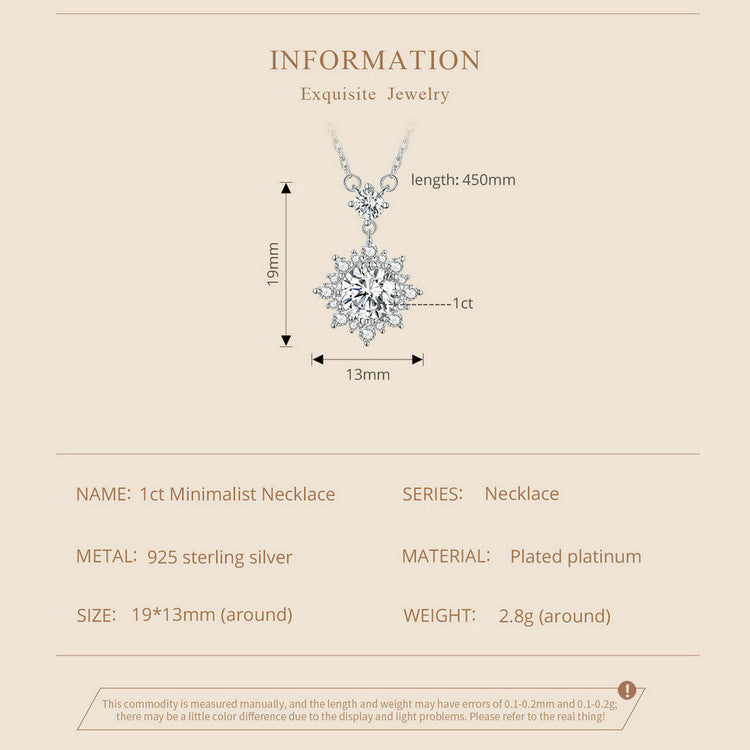 Minimalist 1ct Moissanite Necklace