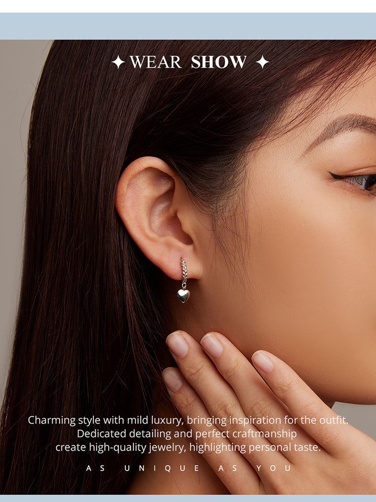 Twisted Heart Clip-On Earrings