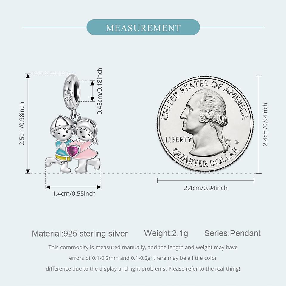 Boy & Girl Pendant Charm